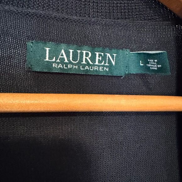 Ralph Lauren Black Cardigan Sweater with Open Front - Picture 3 of 5